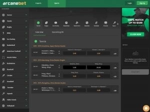 arcanebet-sports-page