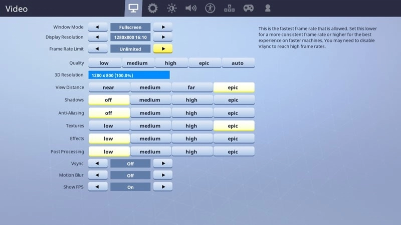 Лучшие настройки Fortnite для ПК