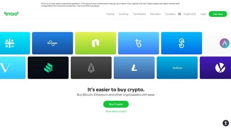 Криптовалютный брокер eToro