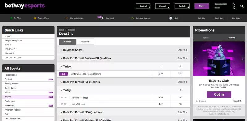 BETWAY Dota 2